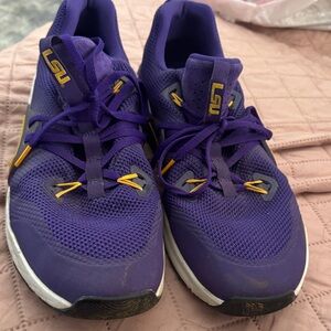 Nike Men's LSU Purple and Yellow Athletic Shoes